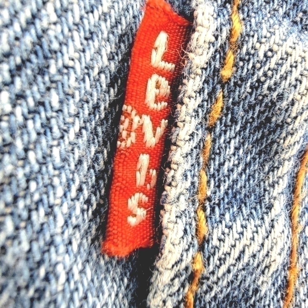 Levi's Red Tag 550 Boy's 9H Modified Denim Jean Shorts with Fringe Aesthetic - Picture 14 of 16